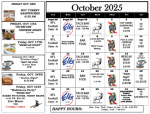October 2025 Calendar Cody Lodge