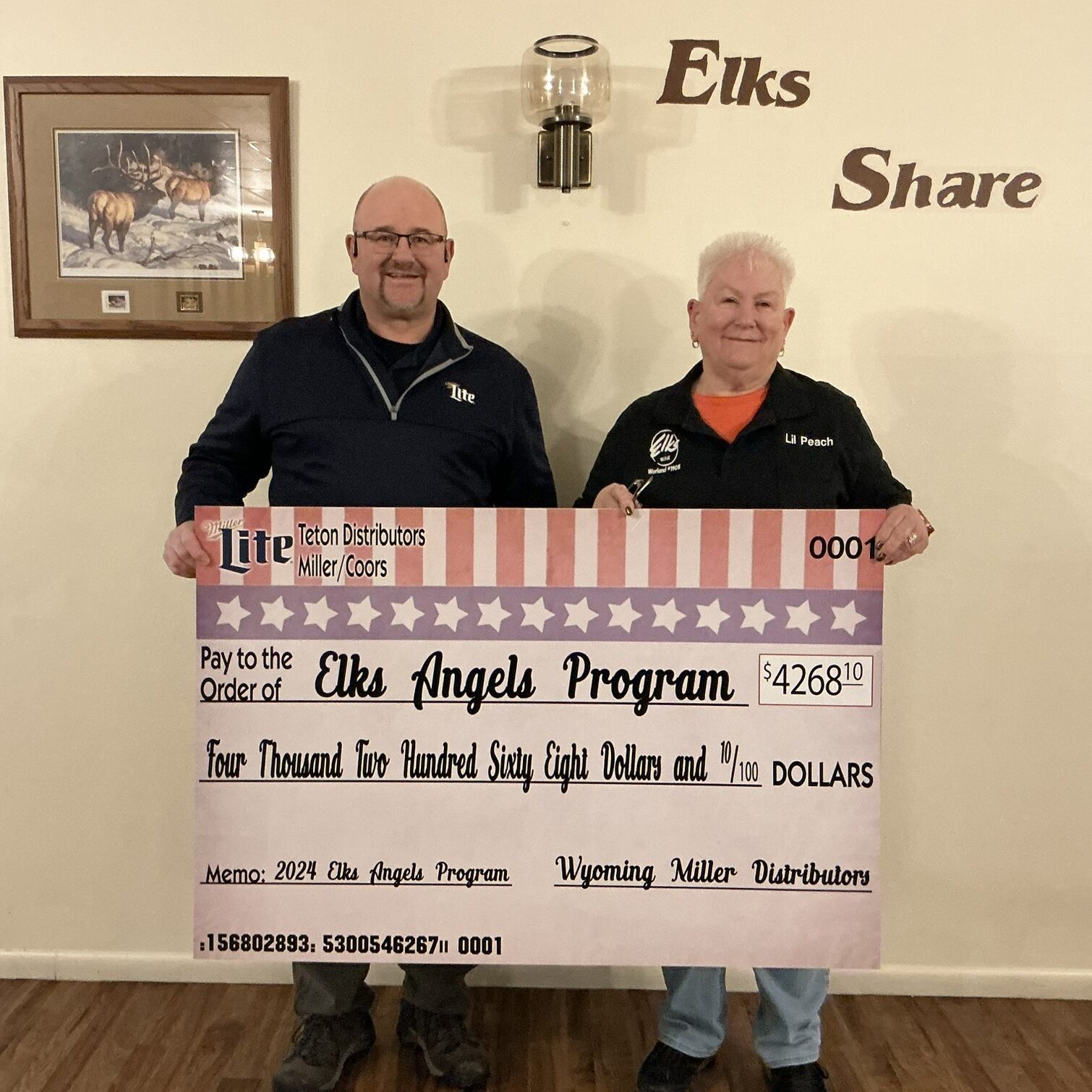 Elks Angels Donation